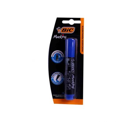 MARCADOR BIC PERMANENTE AZUL BLISTER X1UND
