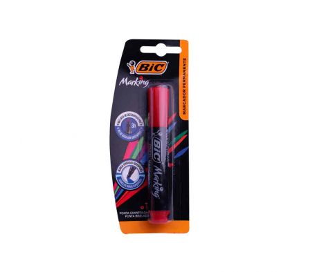 MARCADOR BIC PERMANENTE ROJO BLISTER X1UND