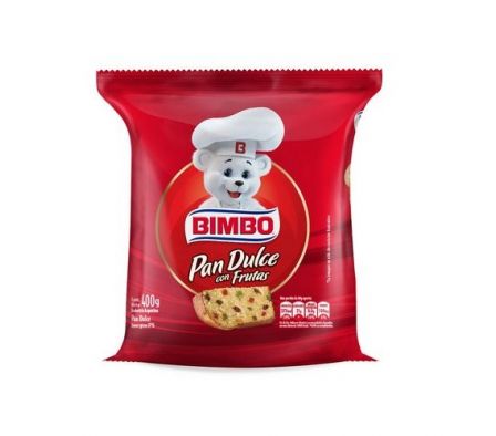 PAN DULCE BIMBO FRUTAS BOLSA 400GR