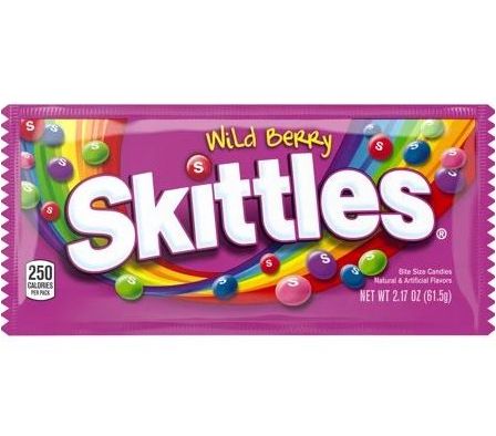 CARAMELOS MASTICABLES SKITTLES SABOR WILD BERRY
