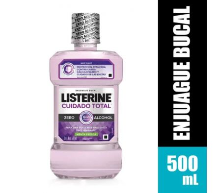 ENJUAGUE BUCAL LISTERINE CUIDADO TOTAL ZERO 500ML