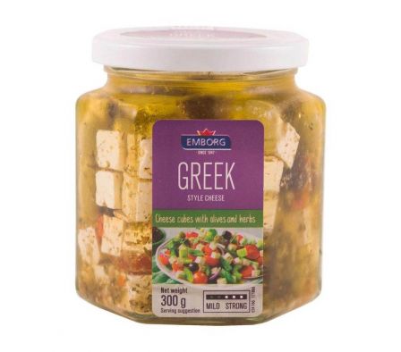 QUESO GRIEGO EMBORG EN ACEITE C/ACEITUNAS 300GR