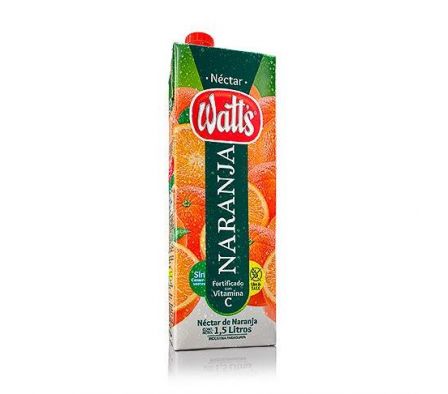 JUGO TETRA WATT´S NECTAR SAB/NARANJA 1,5 LT.