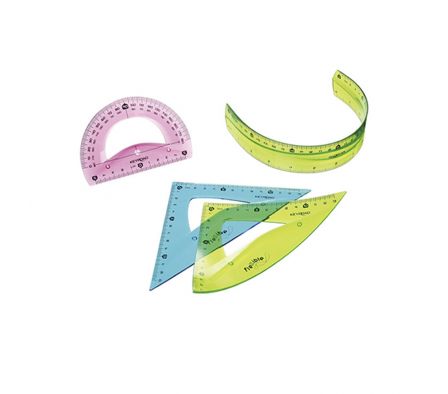 JUEGO GEOMETRICO FLEXIBLE 4PCS 30 CM 