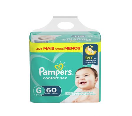 PAÑAL PAMPERS CONFORTSEC TAMAÑO G 60UN