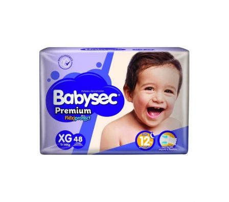 PAÑAL BABYSEC PREMIUM JUMBO TAMAÑO XG 48UN