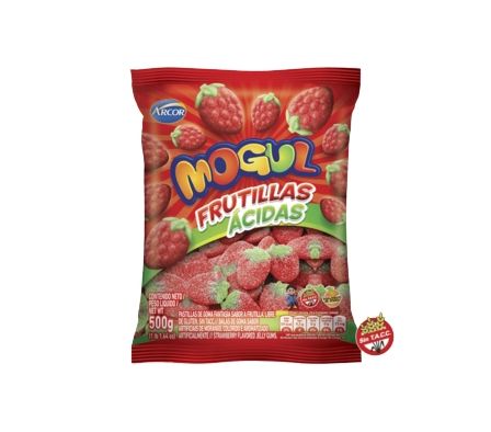 GOMITAS MOGUL  FRUTILLAS ACIDAS 500G