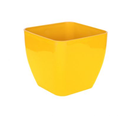 MACETA PREMIUN CUADRADA N°12 AMARILLO