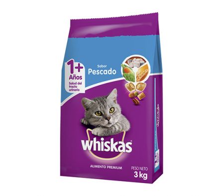 ALIM.P/GATO WHISKAS PESCADO 3KG