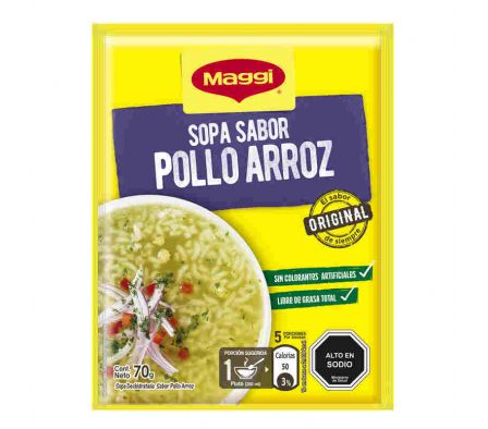 SOPA DE POLLO MAGGI CON ARROZ 70GR