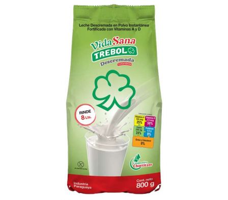 LECHE DESC. INSTANTANEA  E/POLVO TREBOL 800GR