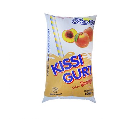 LOS COLONOS KISSI GURT YOGHURT DURAZNO 1000 ML.