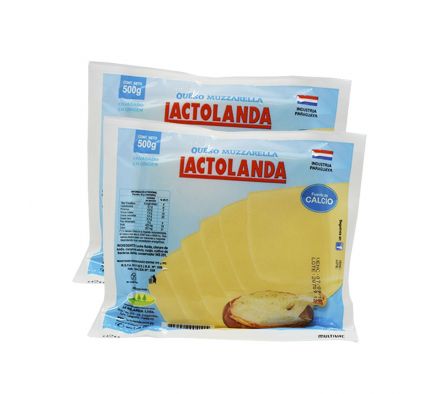 QUESO LACTOLANDA MUZZARELLA FETEADO PACK DE 500GR.