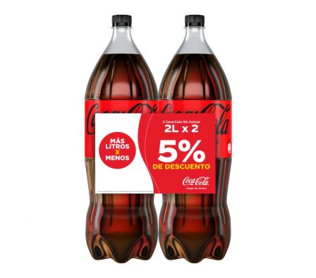 COCA COLA S/AZUCAR 2 L  PACK  X 2