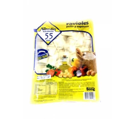 ALBERDIN RAVIOLES DE POLLO Y ESPINACA X 500GR