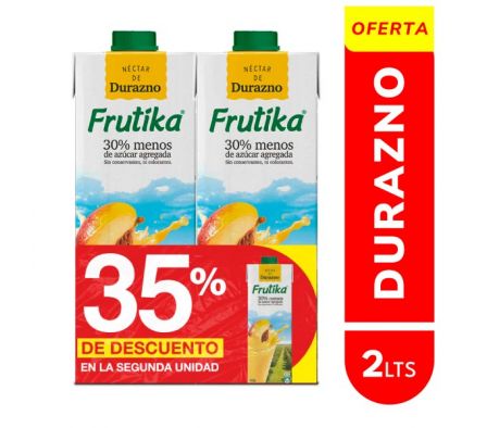 PACK X 2 FRUTIKA NECTAR DURAZNO 1LT 10% DTO