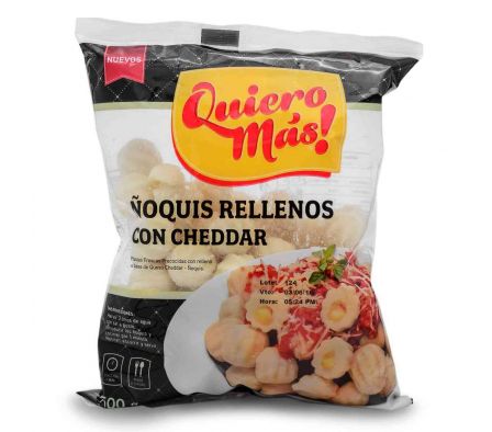 ÑOQUIS QUIERO MAS RELLENO C/QUESO CHEDDAR 500GR