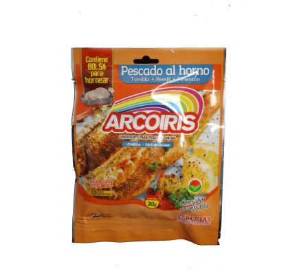 ARCO IRIS CONDIMENTO P/PESCADO AL HORNO 30GR
