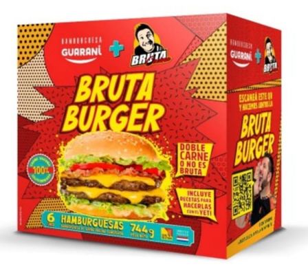 HAMBURGUESA GUARANI BRUTA BURGER DE 6 UND
