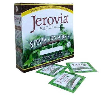 SOBRES DE STEVIA JEROVIA KA´A HE´E CAJA X 100 