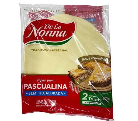 TAPA PARA PASCUALINA DE LA NONNA SEMI HOJALDRADAS