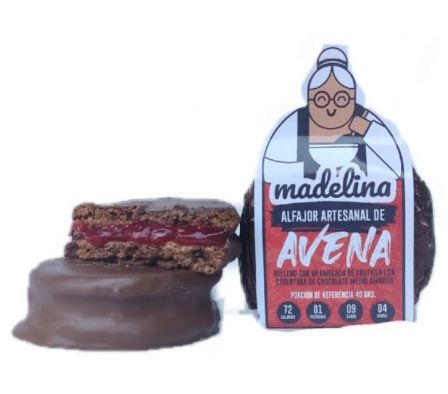 ALFAJOR MADELINA AVENAC/CHOC RELLENO MERM FRUTILL