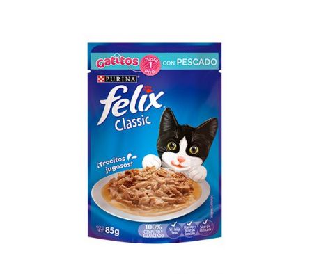 ALIMENTO P/GATITOS FELIX PESCADO EN SALSA 85G