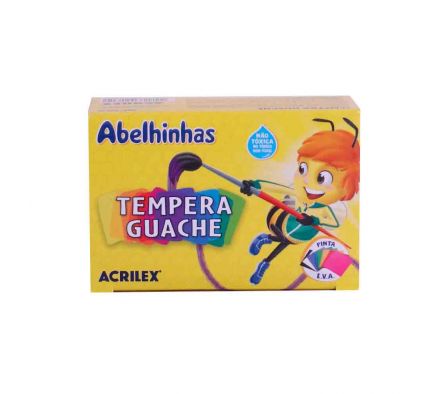 TEMPERA ACRILEX  GUACHE X6 COLORES 15 ML..