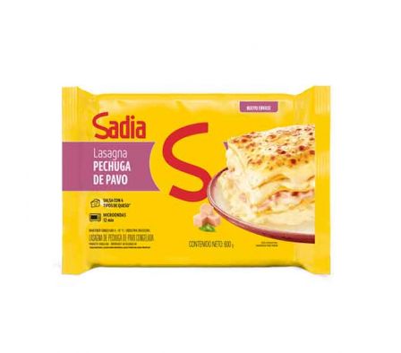  LASAGÑA DE PECHUGA DE PAVO  SADIA  X UN