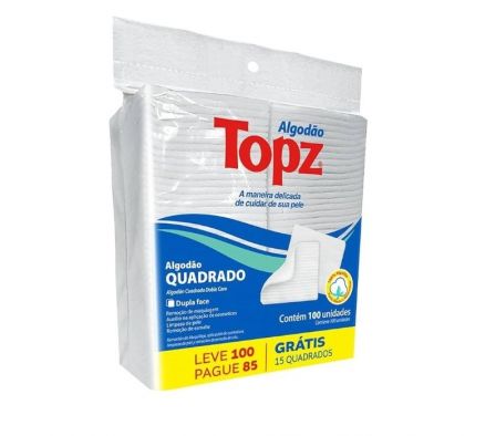 ALGODÓN CUADRADO TOPZ  DOBLE CARA 100UN