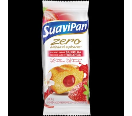 MINI BUDIN SUAVIPAN VAINI C/RELL FRUTILLA ZERO 40G