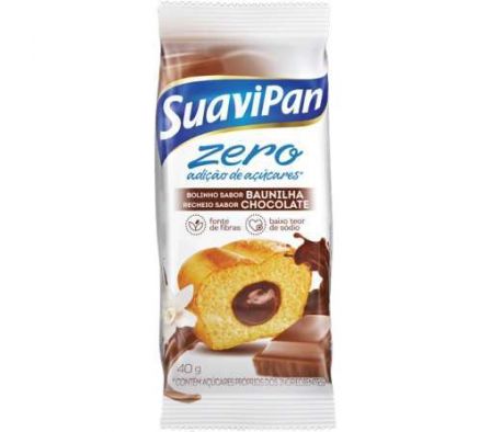 MINI BUDIN SUAVIPAN VAINILLA C/RELL CHOCO ZERO 40G