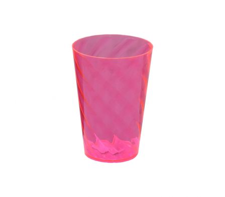 VASO TWISTER PS 400ML-ROSA NEON