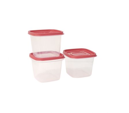 PLASUTIL JGO POTE CLIC CUADRAD 1,2L 3UN REF 9877