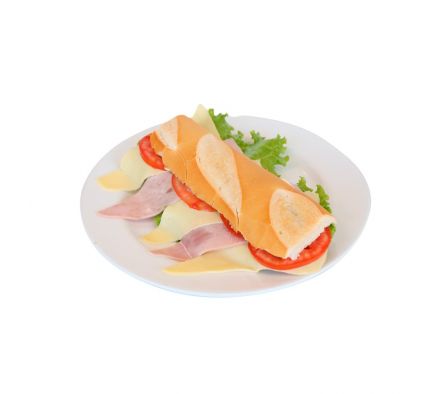 SANDWICH JAMON Y QUESO  BAGUETTE 