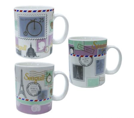 TAZA PORCELANA C/PAISAJES 380ML REF B125