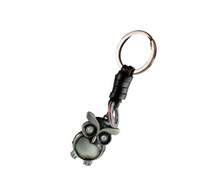 LLAVERO PLATEADO FORMA DE BUHO