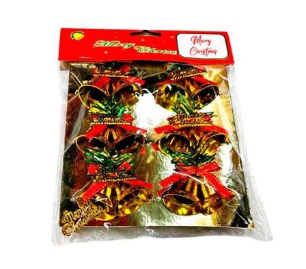 ADORNO P/ARBOL CAMPANA E/BOLSA 3CM 6PCS REF 9179-1
