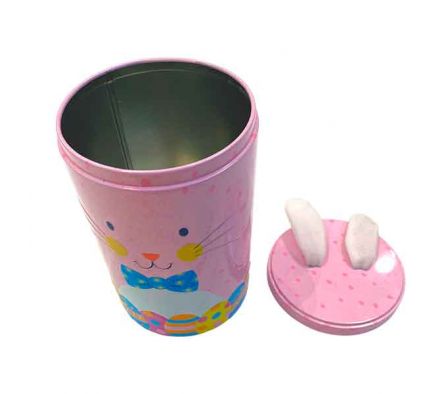 FRASCO DI/CONEJO D/PASCUA C/OREJAS 10X6CM METAL RE