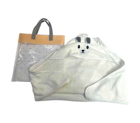 TOALLA C/CAPUCHA PERRITO 80X80CM REF 42337-4